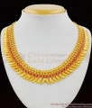 Beautiful Kemp Stone Mullaipoo Kerala Necklace Patterns for Marriage Functions NCKN1422