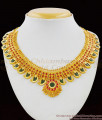 Full Stone work Grand Heavy First Quality Palakka Choker Kerala Design Bridal Jewellery NCKN1426