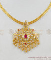 Grand Gold Model Impon Attigai Peacock Necklace Five Metal Imitation Jewelry NCKN1434