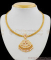 Majestic Real Gold Tone Gati Stones Impon Choker Attigai Necklace Design For Ladies NCKN1437