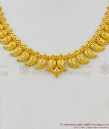 One Gram Gold Traditional Mango Necklace for Marriage Functions NCKN1439 One Gram Gold Traditional Mango Necklace for Marriage Functions NCKN1439