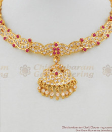 Peacock Design Attigai Stunning Multi Color Gati Stones Impon Five Metal Jewelry NCKN1446