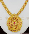 South Indian Traditional Kerala Model Dollar Necklace Set Real Gold Finish NCKN1466