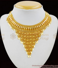 Stunning Bridal Design Gold Plated Kerala Choker Necklace NCKN1470 Stunning Bridal Design Gold Plated Kerala Choker Necklace NCKN1470