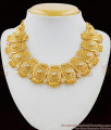 Elegant Real Gold Design Close Neck Choker Latest Bridal Necklace Collections NCKN1479