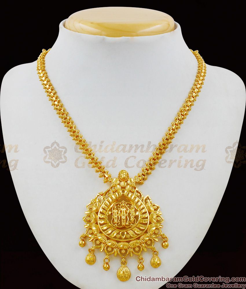 Traditional Rama Lakshmanan Seetha Dollar One Gram Gold Necklace Collections NCKN1481