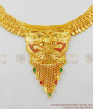 New Fashion Enamel Forming Gold Necklace Bridal Set With Matching Earrings NCKN1486