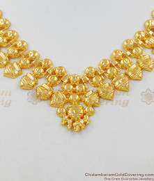 High On Fashion Trendy Gold Plated Admiring Design Necklace For Ladies Party Wear NCKN1493