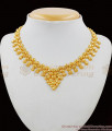 Eye Catchy Real Gold Heart Leaf Model Bridal Necklace Collection Online NCKN1495