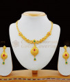 Marvelous Flower Model Gold Forming Necklace Bridal Wear Jewelry With Earrings NCKN1500