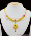 Marvelous Flower Model Gold Forming Necklace Bridal Wear Jewelry With Earrings NCKN1500