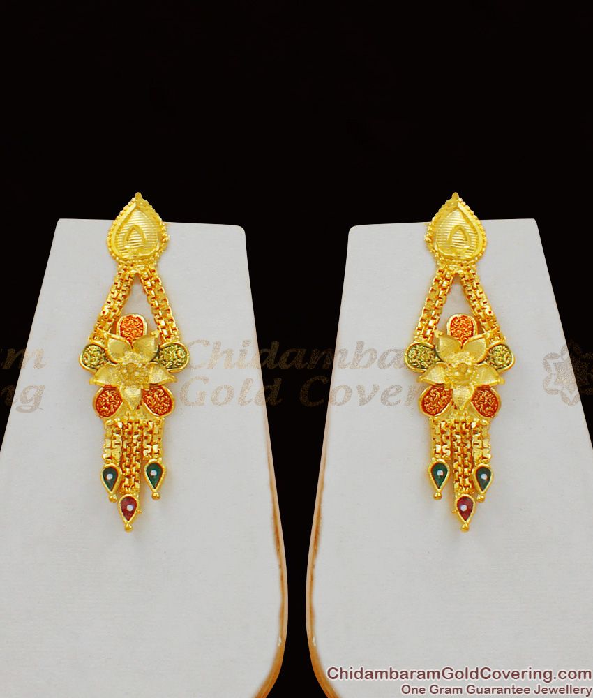 Beautiful Gold Forming Imitation Necklace Earrings Bridal Jewelry Set NCKN1501