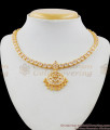 Full AD White Stone Impon Necklace Bridal Jewellery Collections NCKN1504