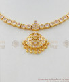 Full AD White Stone Impon Necklace Bridal Jewellery Collections NCKN1504