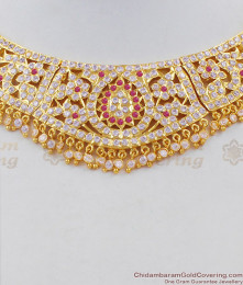 Grand Impon Gati Stones Attigai Gold Choker Necklace Design NCKN1507 Grand Impon Gati Stones Attigai Gold Choker Necklace Design NCKN1507