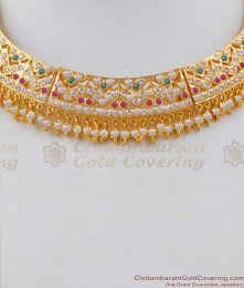 Supreme Handmade Gold Choker Impon Attigai Gati Stone Collections NCKN1512 Supreme Handmade Gold Choker Impon Attigai Gati Stone Collections NCKN1512