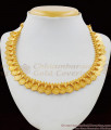 Traditional One Gram Gold Lakshmi Kasu malai Mullaipoo Necklace Collections NCKN1521
