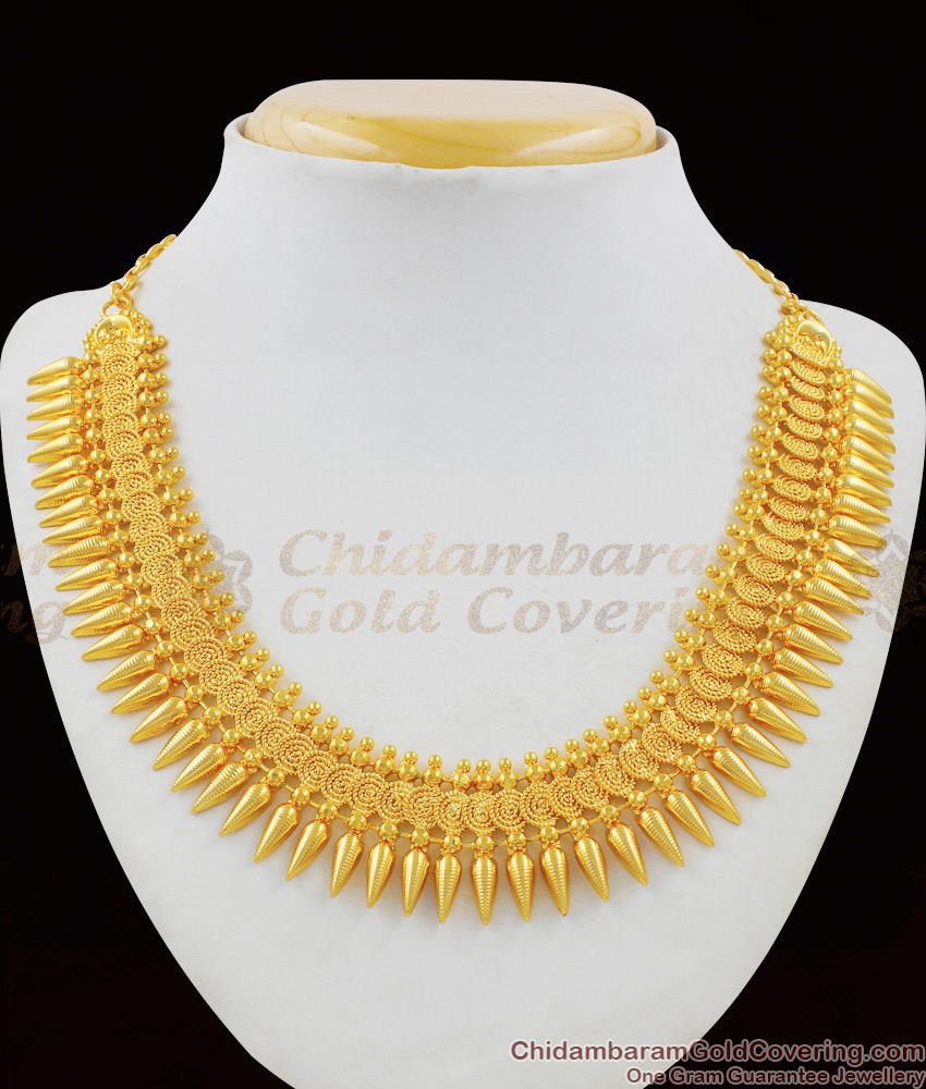 Grand Mullaipoo Necklace One Gram Gold for Women NCKN1531