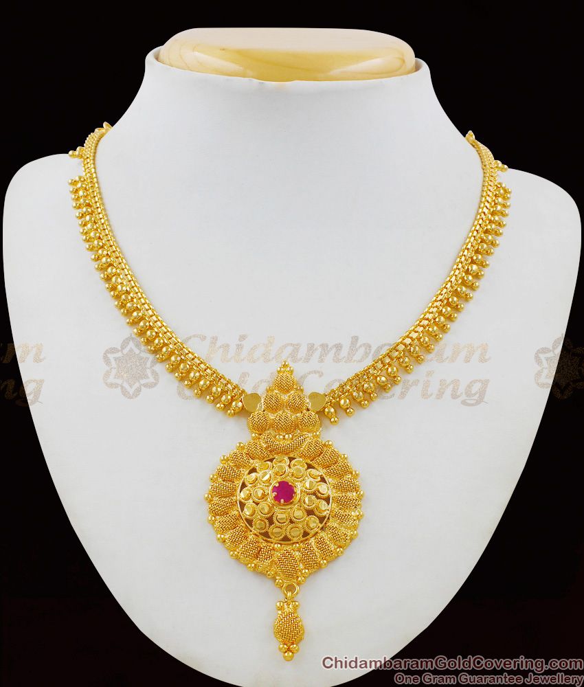 Dramatic Handmade Necklace Single Ruby Stone Buy Online NCKN1544 Dramatic Handmade Necklace Single Ruby Stone Buy Online NCKN1544