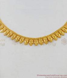 Kerala Design Light Weight Gold Imitation Mullaipoo Necklace Collections NCKN1555