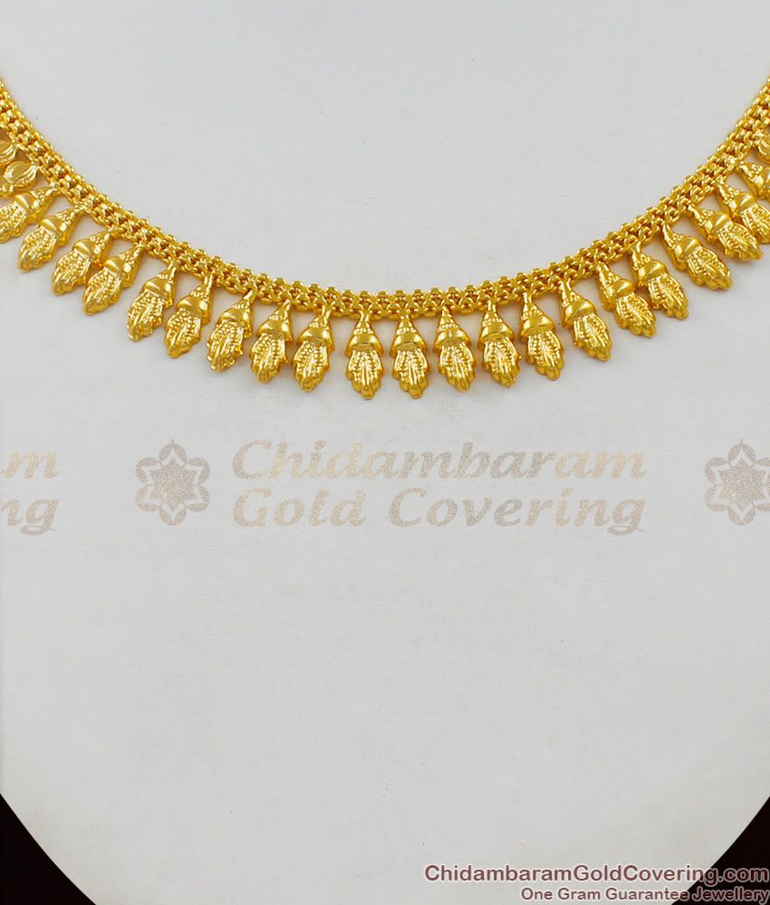 Light Weight Kerala Traditional Gold Leaf Necklace Collections NCKN1556