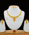 Light Weight Two Gram Gold Imitation Forming Jewelry Set With Earrings NCKN1570