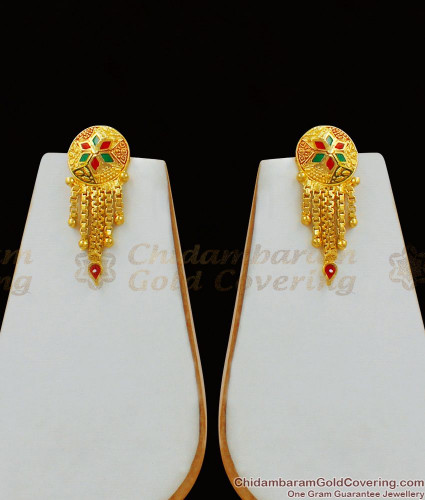 Light Weight Two Gram Gold Imitation Forming Jewelry Set With Earrings  NCKN1570