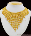 Amazing High Vision Net Pattern Gold Plated Bridal Wear Choker Necklace NCKN1574