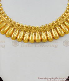 Fashion Jewelry Kerala Gold Pattern Bridal Necklace Design Collection NCKN1580