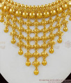 Gorgeous Net Pattern Gold Imitation Choker Model Necklace For Brides Best Discount NCKN1583