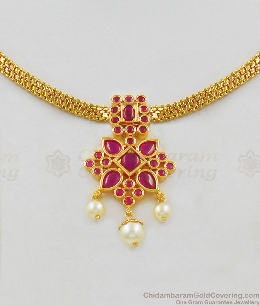 Best Luxury Girls Impressive Design Gold Plated Necklace With Multi Color Pearls NCKN1603