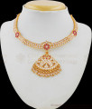 Colorful Party Wear Model Panchalogam Gold Choker With Multi Stones For Womens NCKN1614