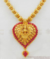 Fancy Design Lakshmi Dollar With Full Ruby Stone Necklace For Regular Use NCKN1623