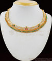 Supreme Handmade Gold Choker With Colorful Stones For Ladies Special Occasions NCKN1625