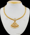 Bridal Designer Model Latest Gold Gati Stone Impon Necklace With White Beads NCKN1636