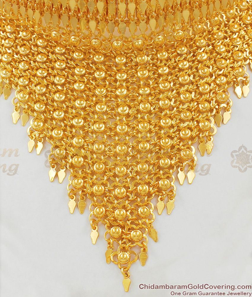 Bollywood Fashion Full Neck Bridal Choker Gold Imitation Necklace NCKN1650