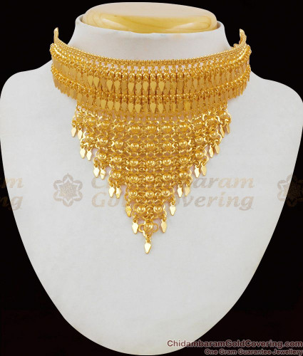 Fancy gold sale choker necklace