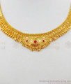 Two Gram Gold Light Weight Forming Necklace With Earrings Jewelry Set NCKN1654
