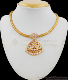 Peacock Pattern First Quality Gati Stones Five Metal Attigai Necklace NCKN1670