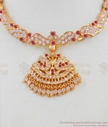 Close Neck Impon Attigai Peacock Design Five Metal Jewelry NCKN1682 Close Neck Impon Attigai Peacock Design Five Metal Jewelry NCKN1682