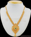 Party Wear Single AD Stone Gold Plated Bridal Necklace South Indian Design NCKN1688