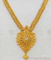 Light Weight Single AD Stone Gold Plated Bridal Necklace South Indian Design NCKN1689