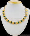 Handcrafted Big Emerald Stone Necklace Jewellery Party Wear NCKN1694