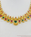 Full Stone work Grand Heavy First Quality Palakka Choker Kerala Design Bridal Jewellery NCKN1696