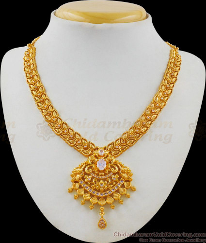 22 carat gold bridal cz and ruby necklace set. For inquiries contact:  Swarnsri Gold and Diamonds … | Gold fashion necklace, Gold jewelry stores,  Necklace set indian