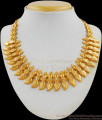 Glittering Close Neck Kerala Jewelry Mango Design One Gram Gold Necklace NCKN1701