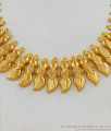 Glittering Close Neck Kerala Jewelry Mango Design One Gram Gold Necklace NCKN1701