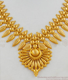 Light Weight Kerala Jewelry Mullai Poo One Gram Gold Necklace Collections NCKN1704