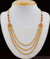 Multiline Gold Beads Imitaion Necklace Collection For Women NCKN1716