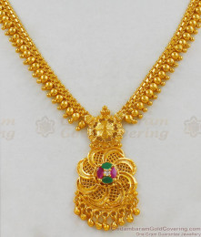 Multi Color Flower Design Dollar Gold Imitation Party Wear Necklace Model NCKN1731